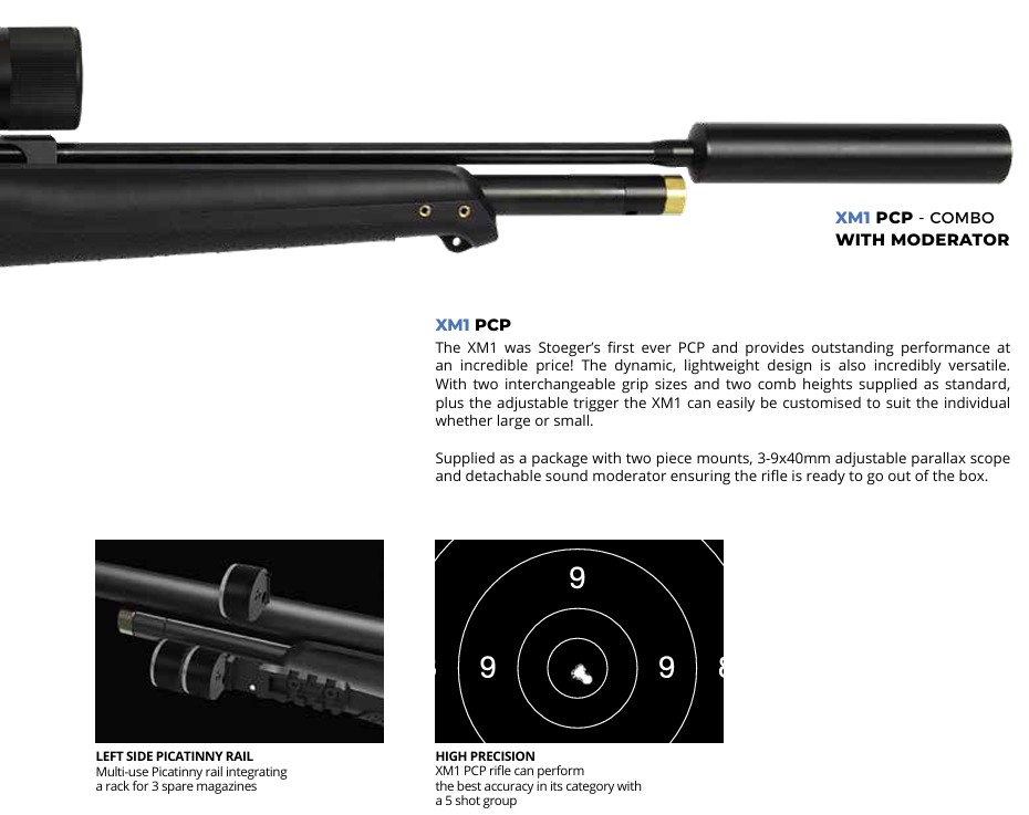 Stoeger XM1 Airgun with Scope and Moderator (.177 and .22 in stock) - Image 4