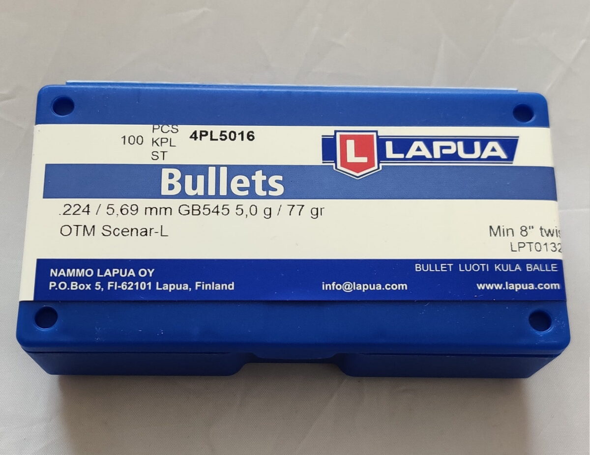 Lapua .224/5.69 Scenar-L 77gr