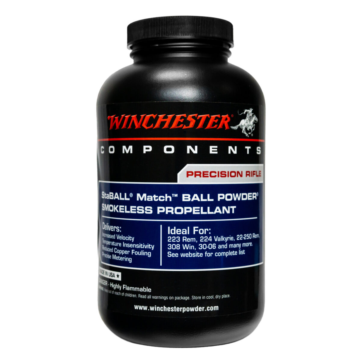 Winchester StaBALL Match Ball Powder.