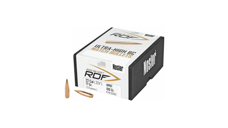 NOSLER RDF .22 77GR BULLET HEADS
