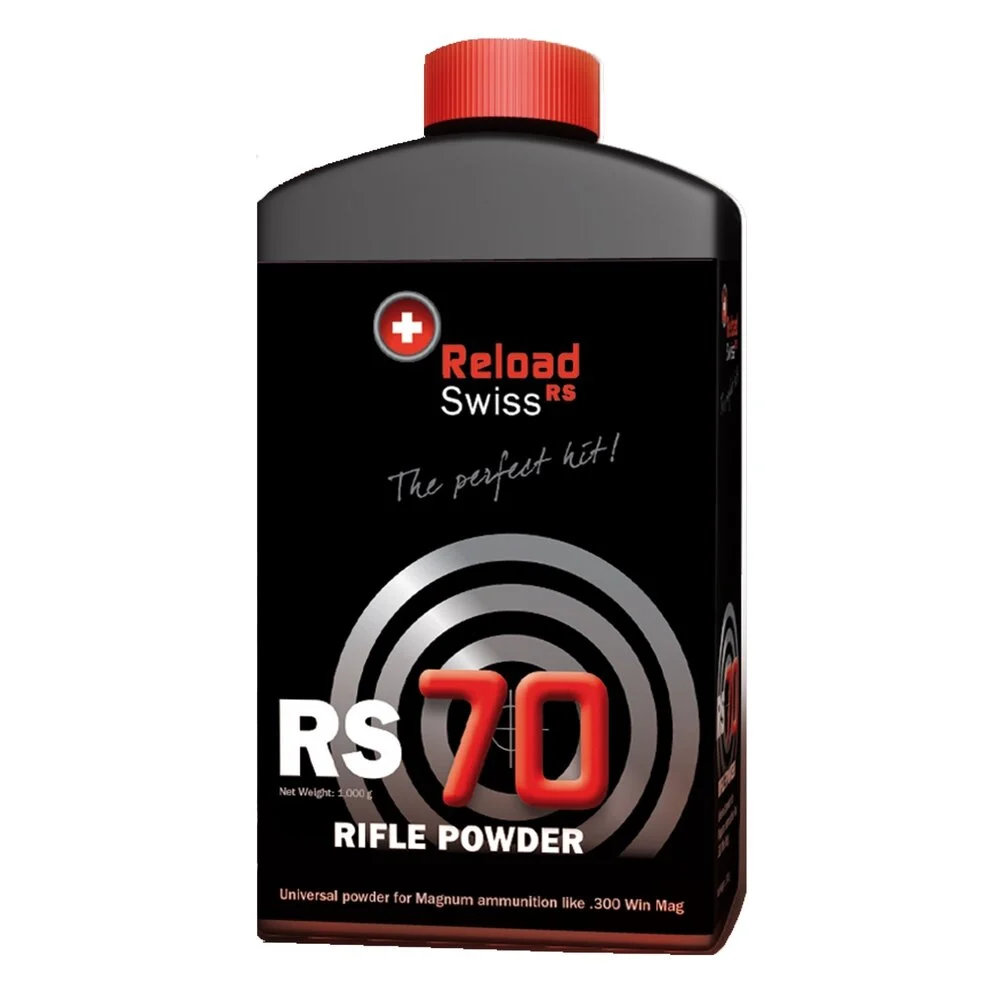 Reload Swiss RS70 Powder 1kg Tub.