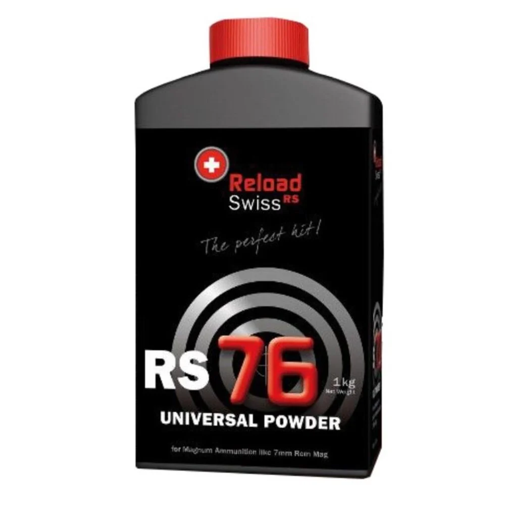 Reload Swiss RS76 Powder 1kg Tub.