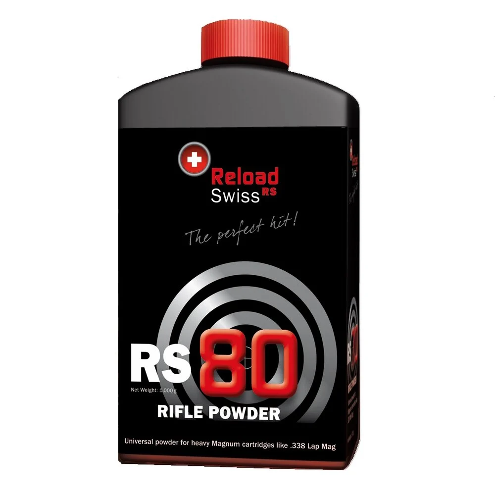 Reload Swiss RS80 Powder 1kg Tub.