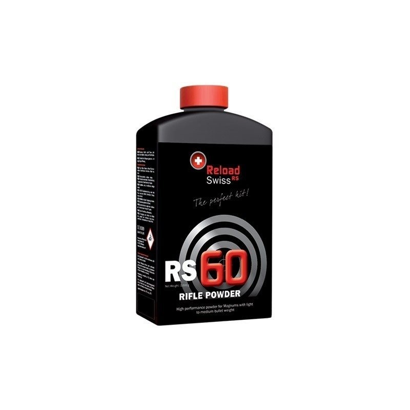 Reload Swiss RS60 Powder 1kg Tub.